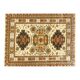 1970s Vintage Turkish Hand-Knotted Wool Cotton Yellow Area Rug 131x177
