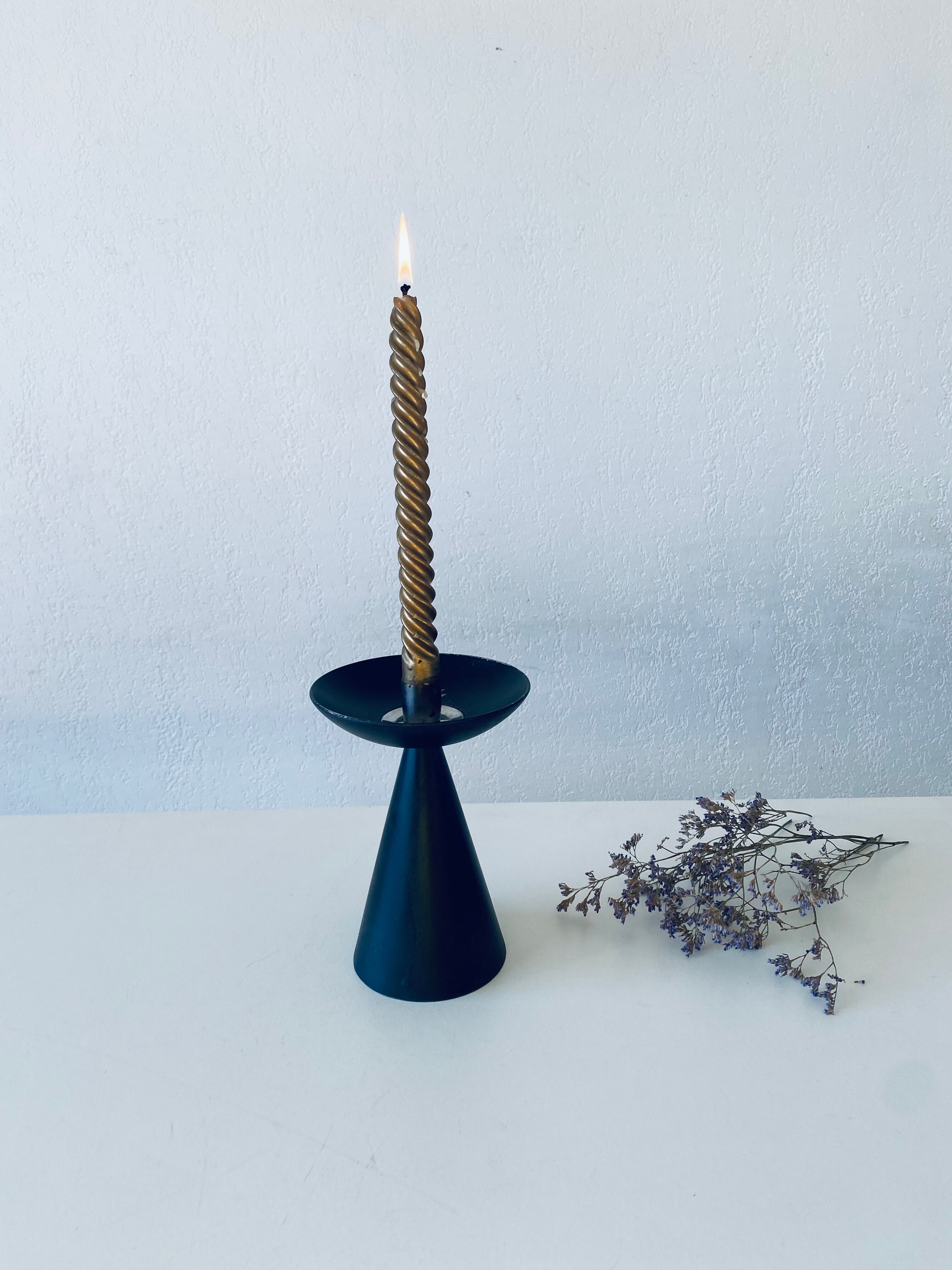 Scandinavian style wooden candle holder