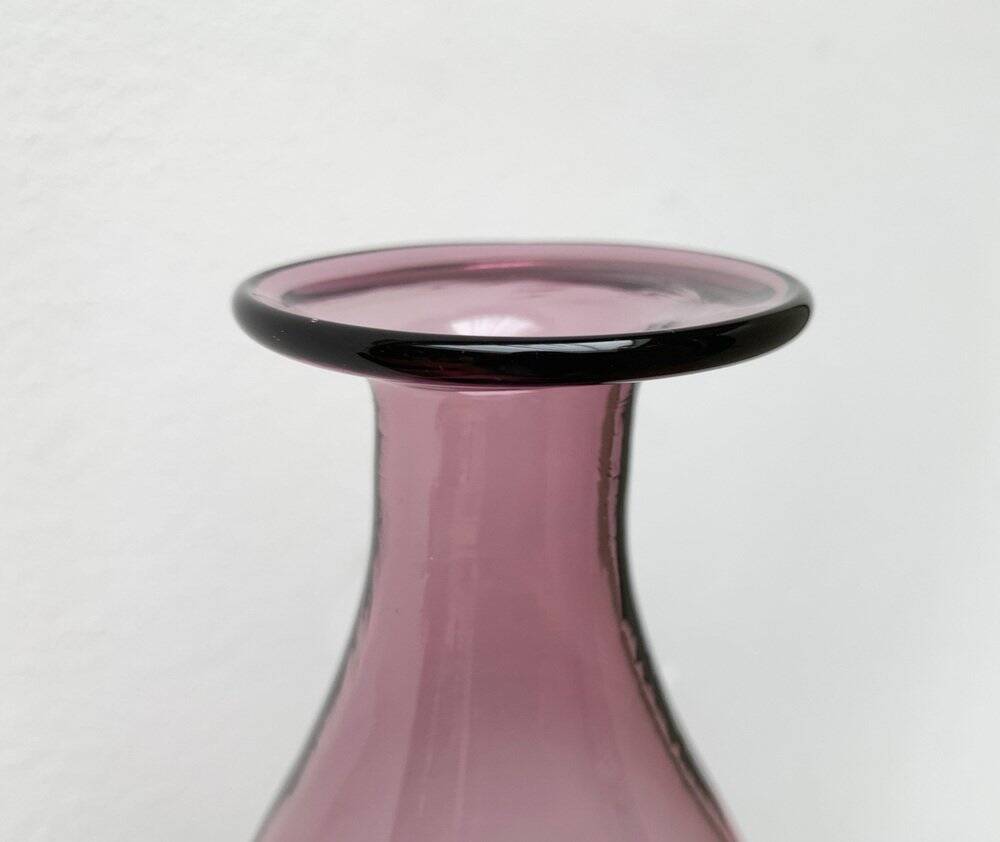 Mid-century Danish glass bottle vase, 1960s.