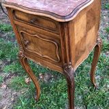 Bedside table louis XV style in wood and marble 20's years
