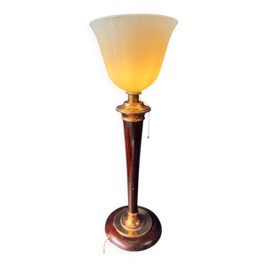 Lampe Mazda en acajou, - 1930