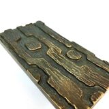 Stunning Mid Century Solid Abstract Brutalist Bronze front Door Handle