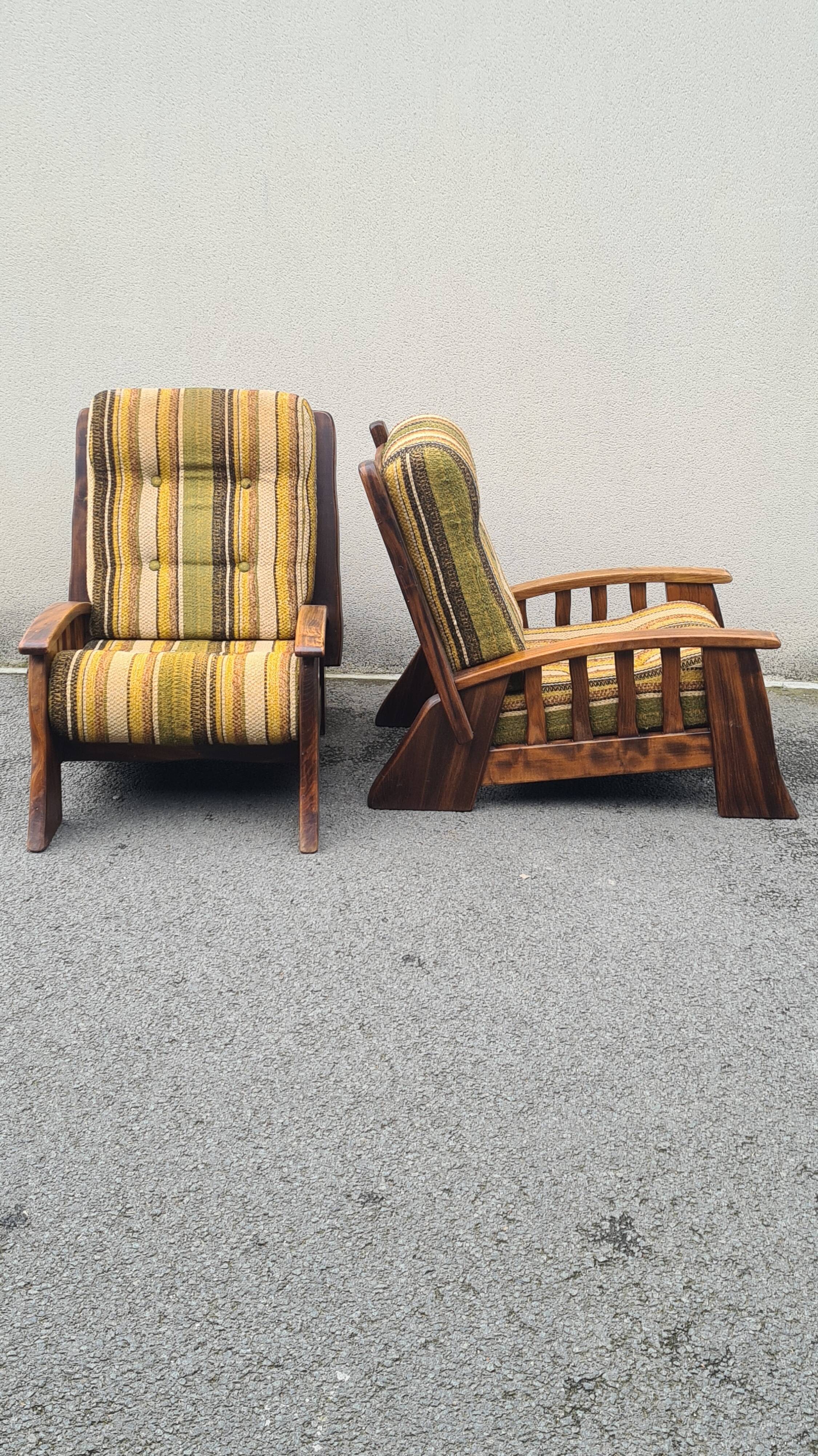 Oak armchairs