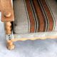 vintage brutalist oak armchair