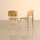 Ensemble de 4 chaises crèmes "Standard" par Jean Prouvé pour Vitra 00's