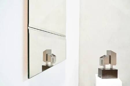 Michel Martens, Minimalist Glass Art Mirror 'Line'