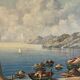 Old painting, Marine, the Riviera , signed 50/60