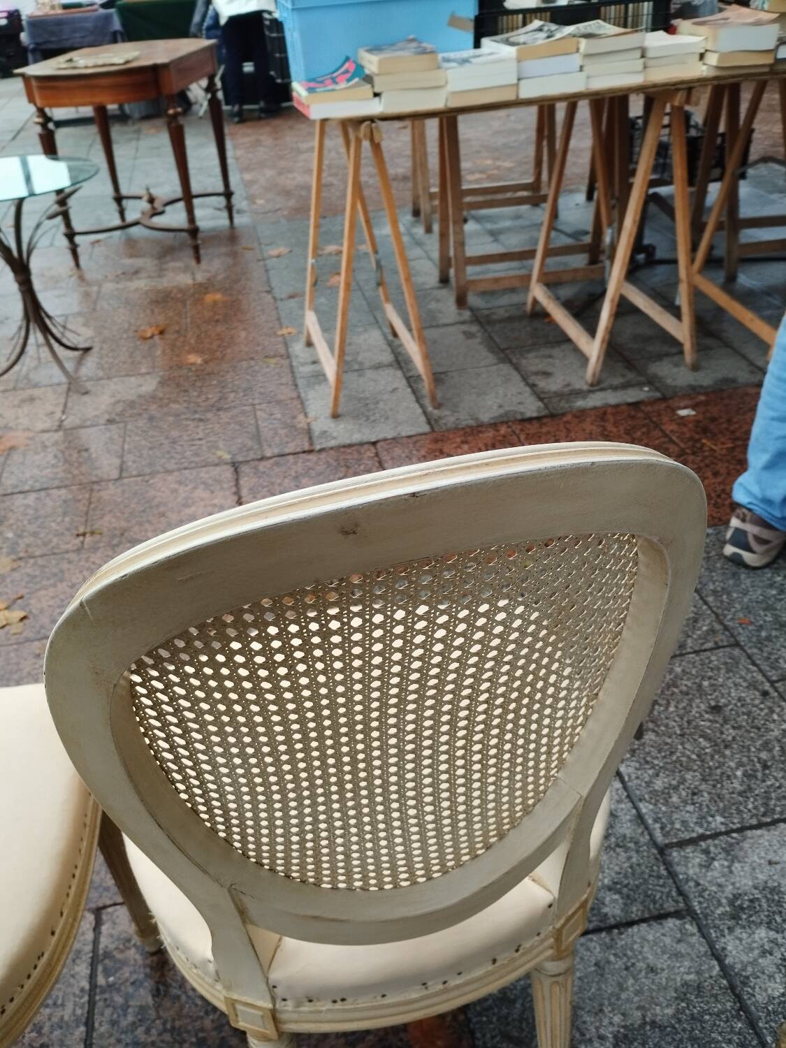 Beautiful set of six antique Louis XVI style chairs