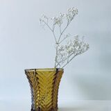 Vase ancien en verre ambré