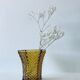 Old amber glass vase