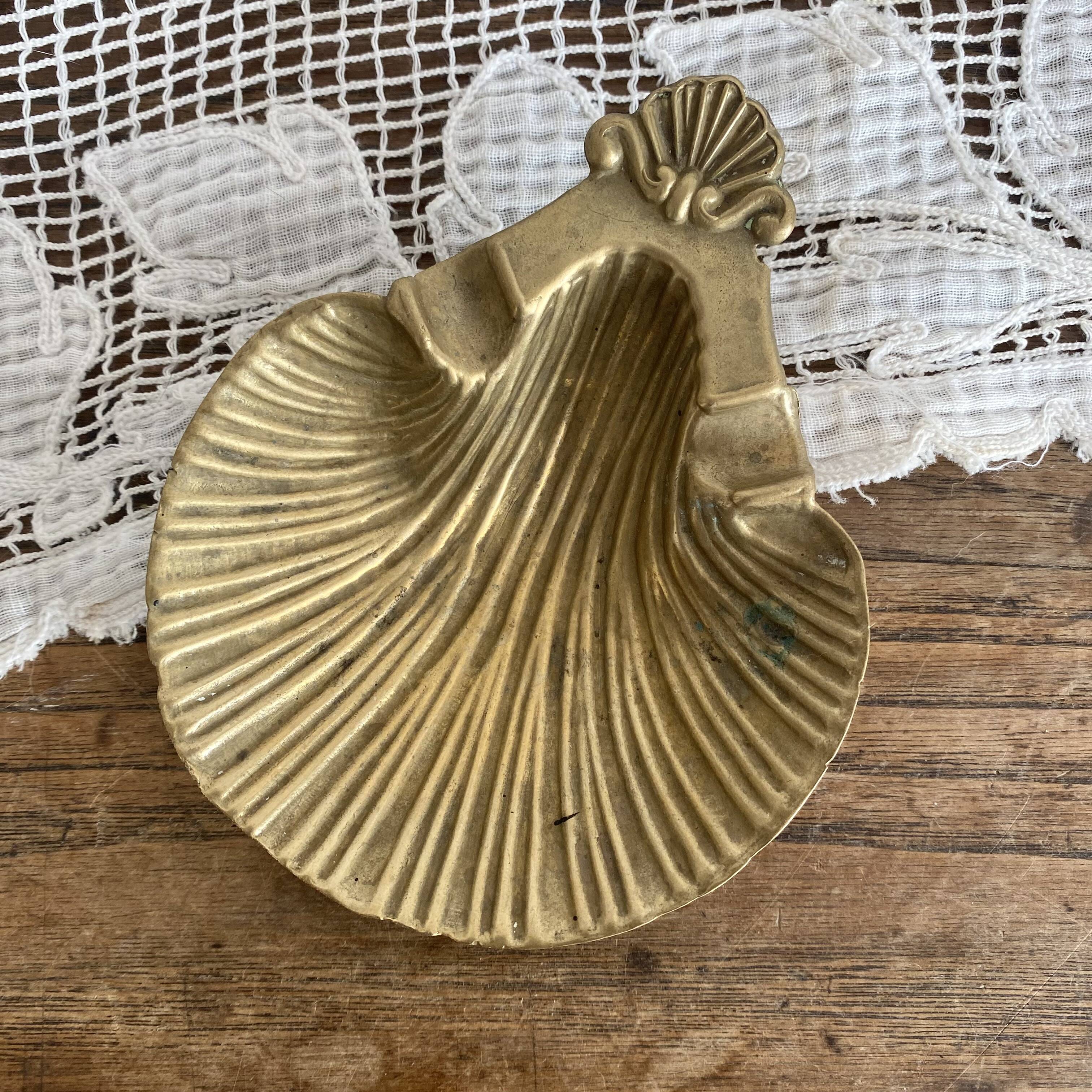 Cendrier en laiton coquillage, coquille St Jacques