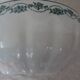 Salad bowl old faience St Amand decoration floral frieze green rinses