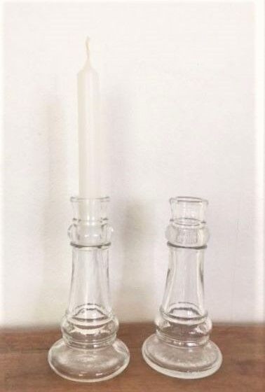 Pair of glass soliflores