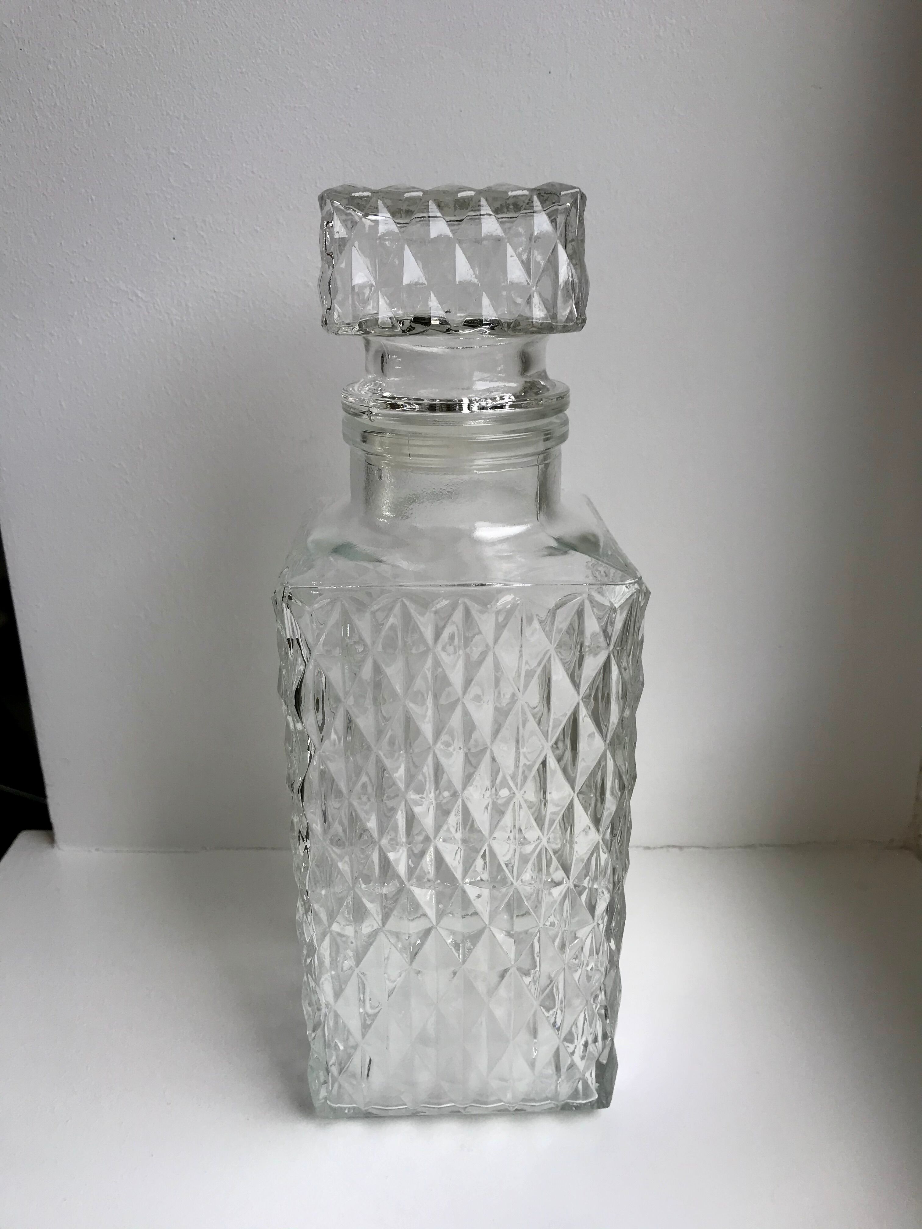 70s glass whisky decanter
