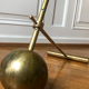 Mid-century italian yellow diabolo floor lamp