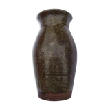 VASE IN SPECKLED AND GLAZED CERAMIC -MONOGRAMMED - TO BE IDENTIFIED