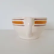 Saucière Gien marron et orange modèle Ladon