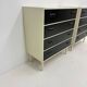 Set of 2 black and white chests of drawers, 1970s