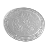 Coaster glass press decorated with roses