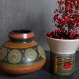 Duo of vases, vintage Scandinavian ceramics