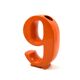 Space age orange ceramic solifleur vase, Marcel Radureau France 1970