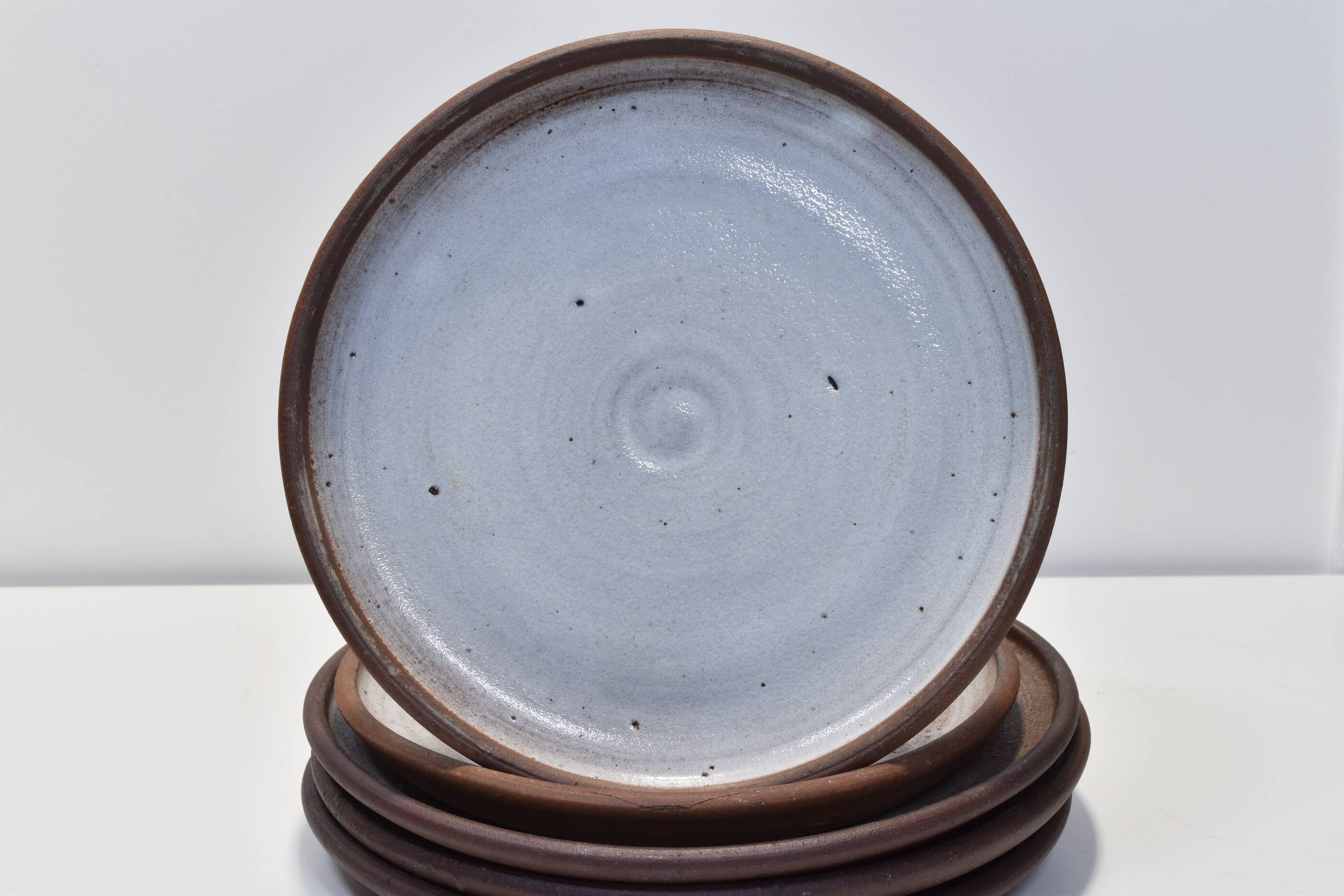 7 Vintage ceramic plates Norbert Pierlot Ratilly La borne