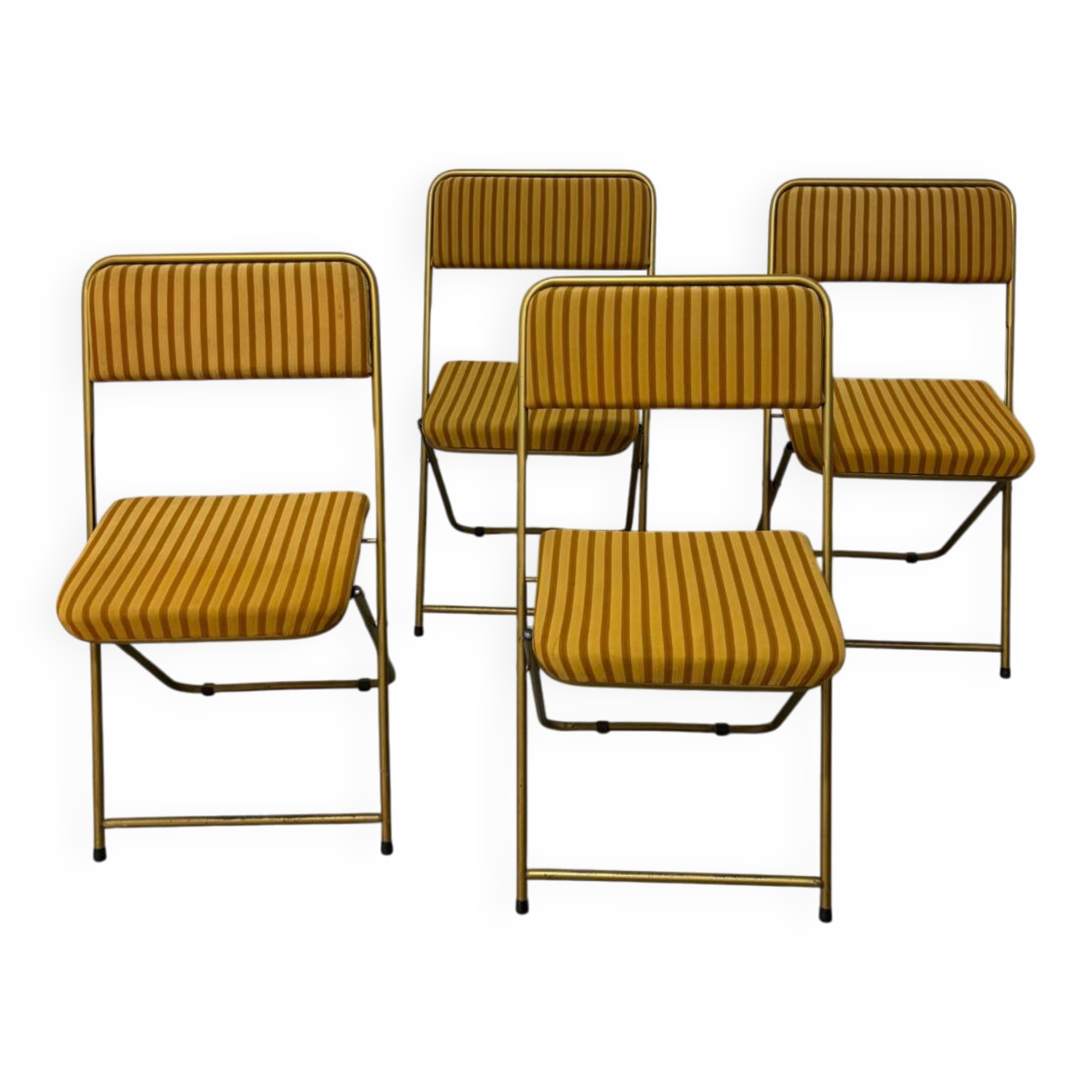 Série de 4 chaises pliantes Lafuma vintage des années 60