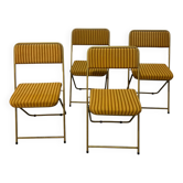 Set of 4 vintage Lafuma folding chairs from the 60s