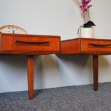 Paire de tables de chevet G Plan Fresco en teck