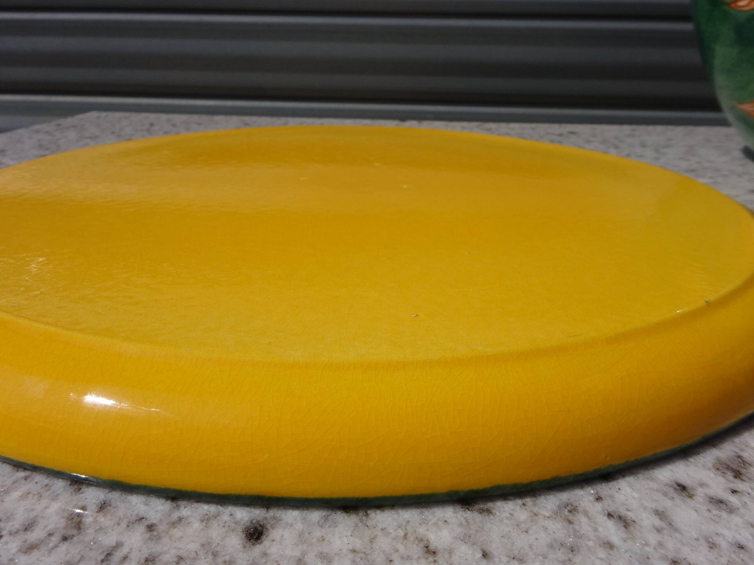 Lampe en céramique avec plat et vase assorti