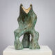 Patinated biomorphic bronze sculpture by Jacob Hordijk, 1990s