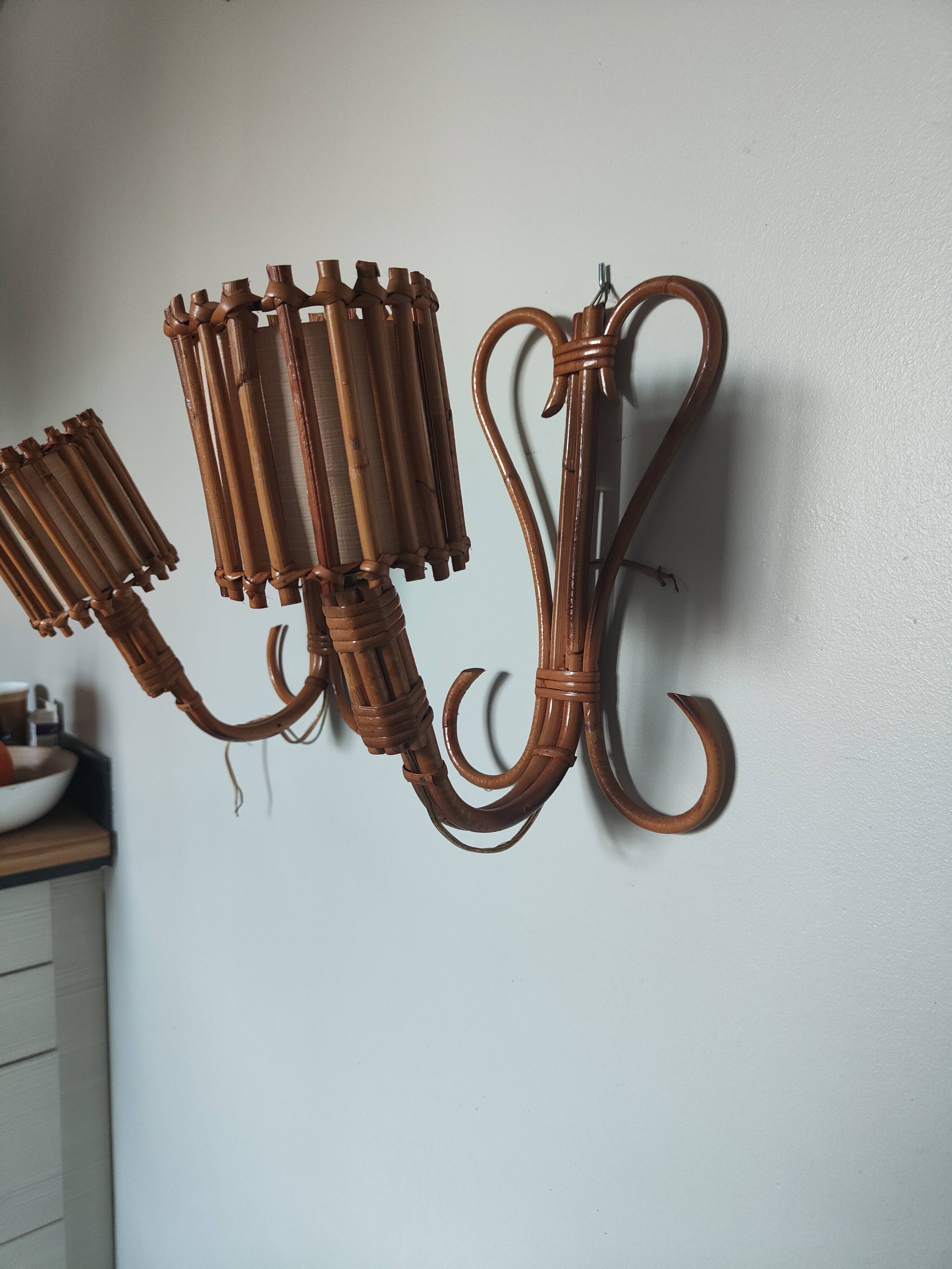 Paire d'applique torchères Louis Sognot