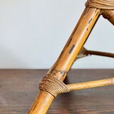 Serpent plant stand in rattan 145 cm