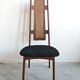 Paire de chaises mid-century en peau d'agneau Astrakan