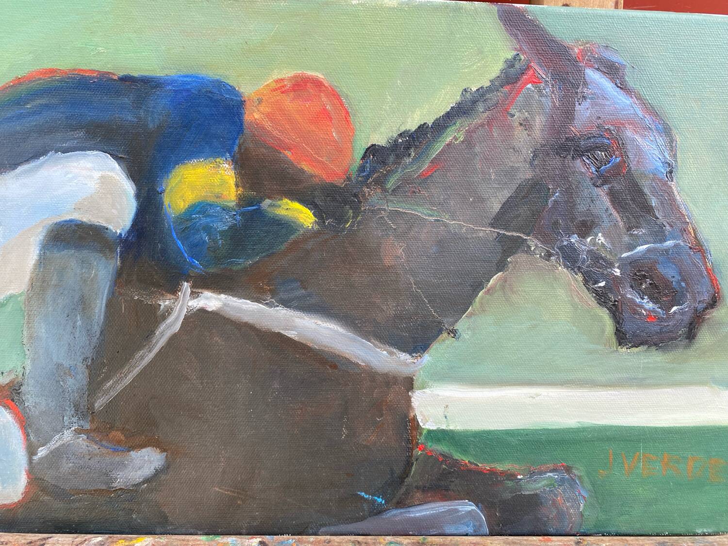 Jockey on his signed horse