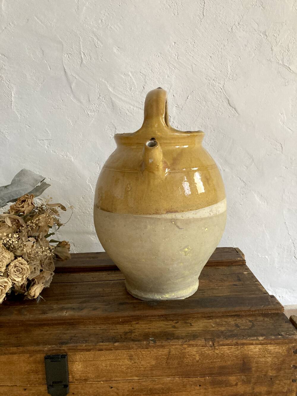 Large glazed stoneware jug/pitcher