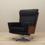 Fauteuil de bureau en cuir, design danois, années 1970, production: Danemark
