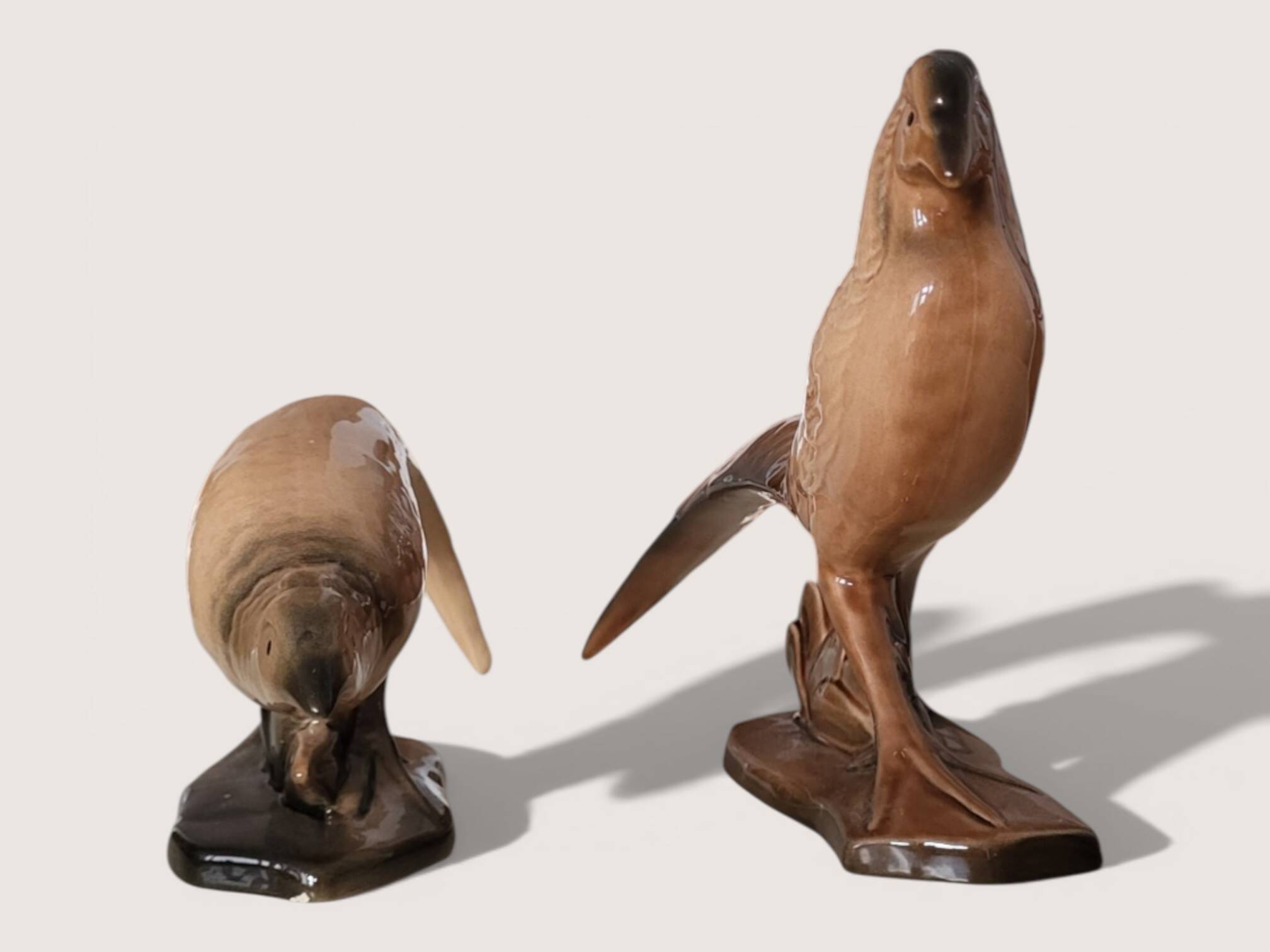 Pair of ceramic pheasants