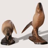 Pair of ceramic pheasants
