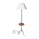 Lampadaire tripode vintage à tablette