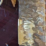 3 champagne-colored resin wall lights 1960 France