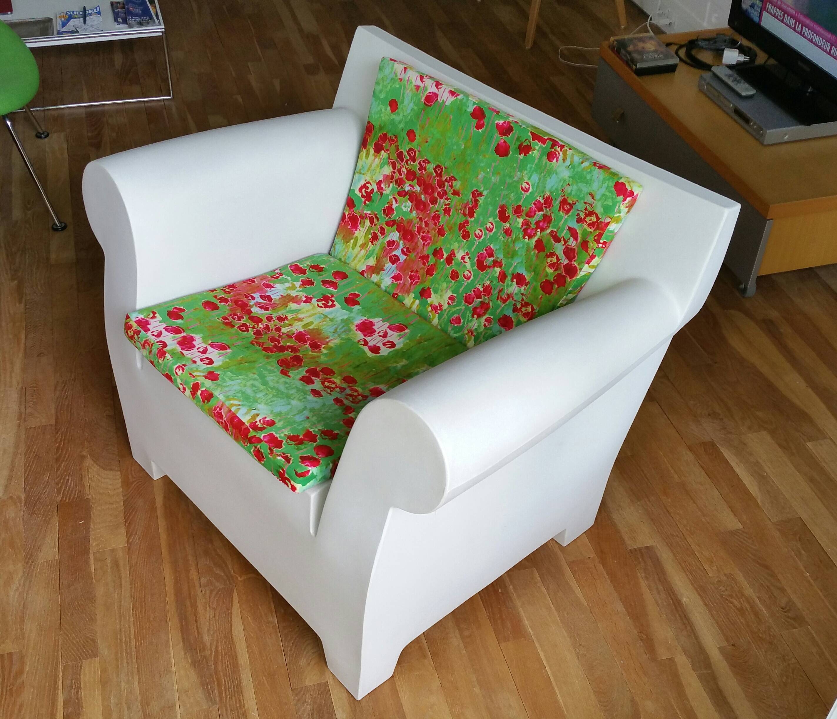 STARCK Bubble armchair "zinc white"