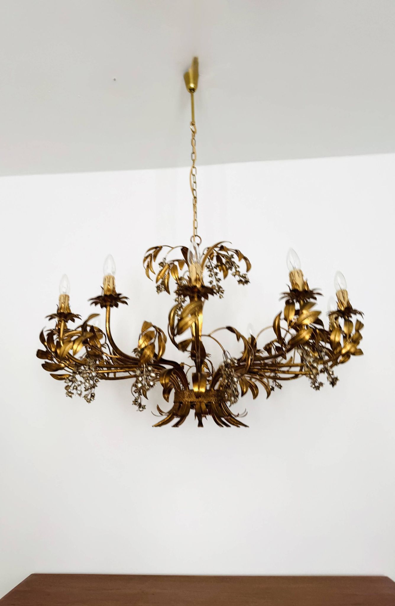 Stunningly Large Italian Hollywood Regency Chandelier by Hans Kögl