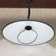 Old red metal suspension lamp from the 70s