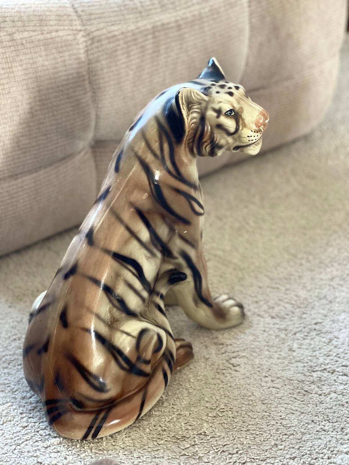 Enamelled ceramic tiger 1970