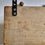 School wall coat rack, old, 5 hooks, 81 cm