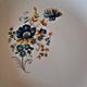 Moulin des Loups Volubilis dessert plates (blue and gold flowers)