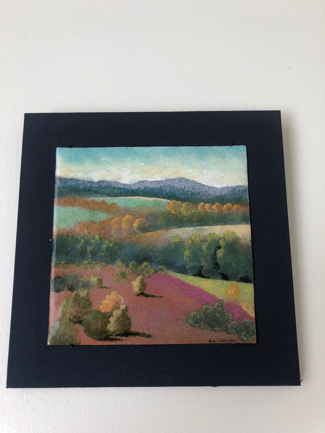 Tableau paysage céramique