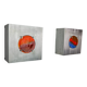 Pair of space-age wall lights, "fusing" glass, Germany, 1970