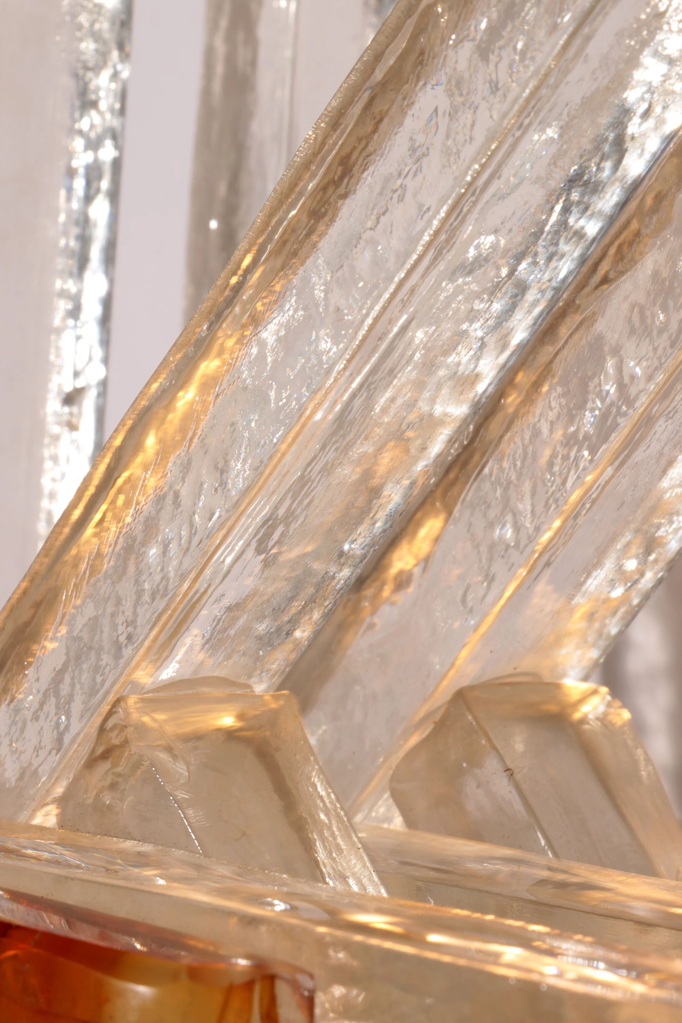 Glass wall light from PoliArte, Italy, 1970s